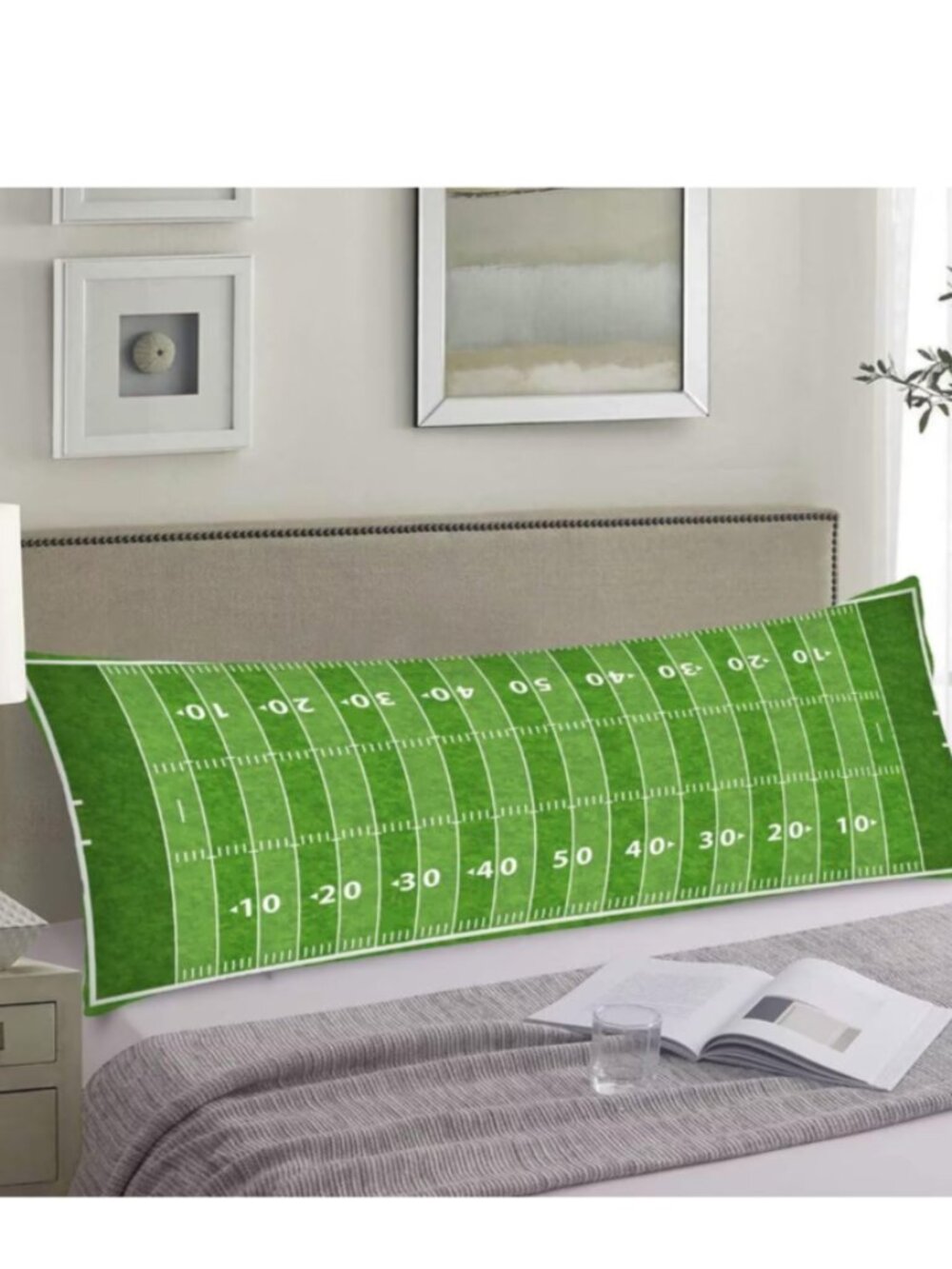 Football Field Body Pillow Cover/Table Runner 20"x 60" NIB